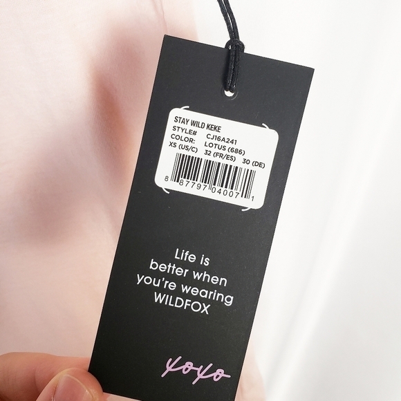 WILDFOX Stay Wild graphic tee tshirt NWT - Picture 4 of 4